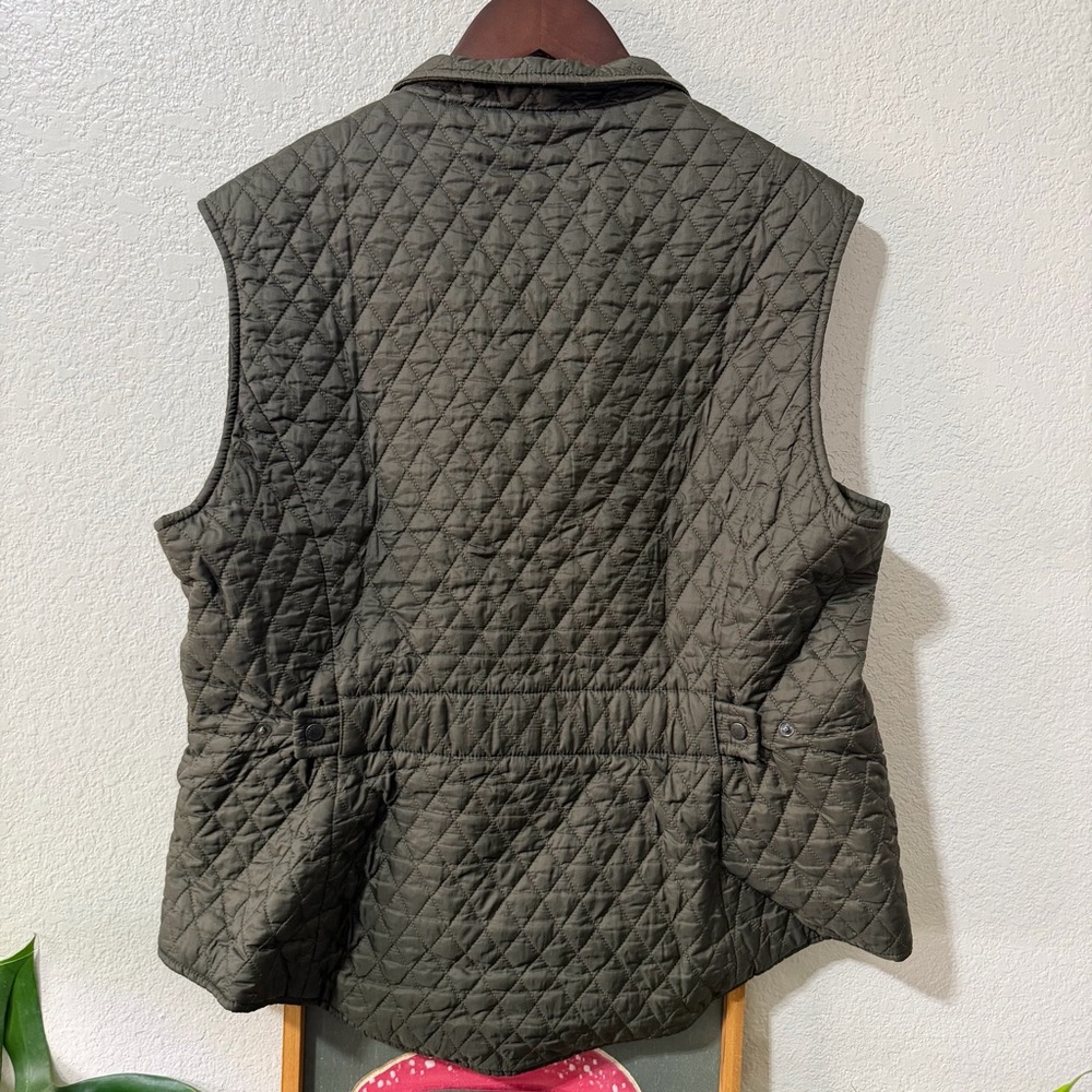 Barbour Quilted Khaki gilet - Picture 9 of 9